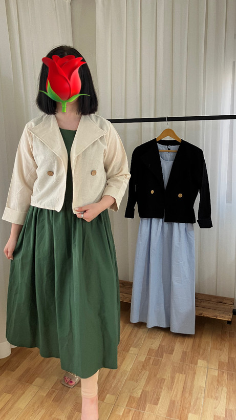 کت سارافون لینن خنک رنگ سبز