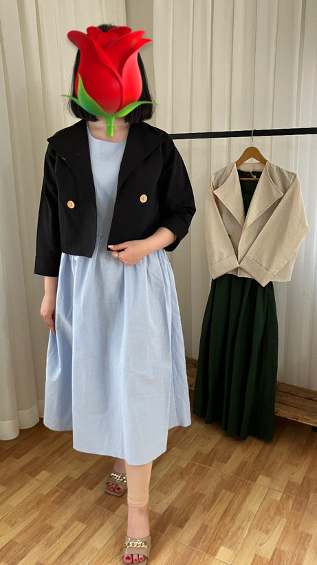 کت سارافون لینن خنک رنگ ابی