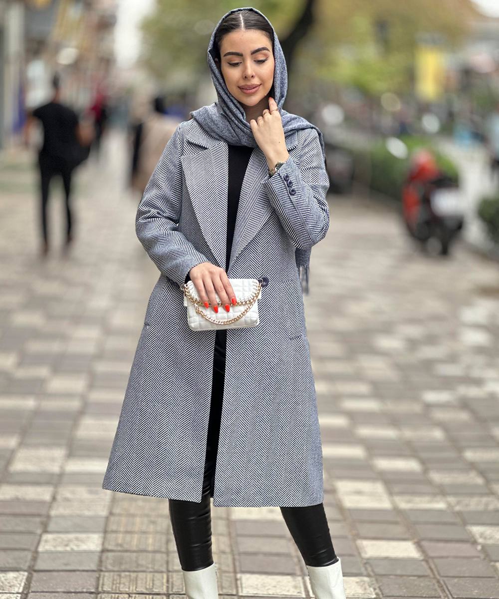 رنگ سرمه ای پالتو جناغی✅