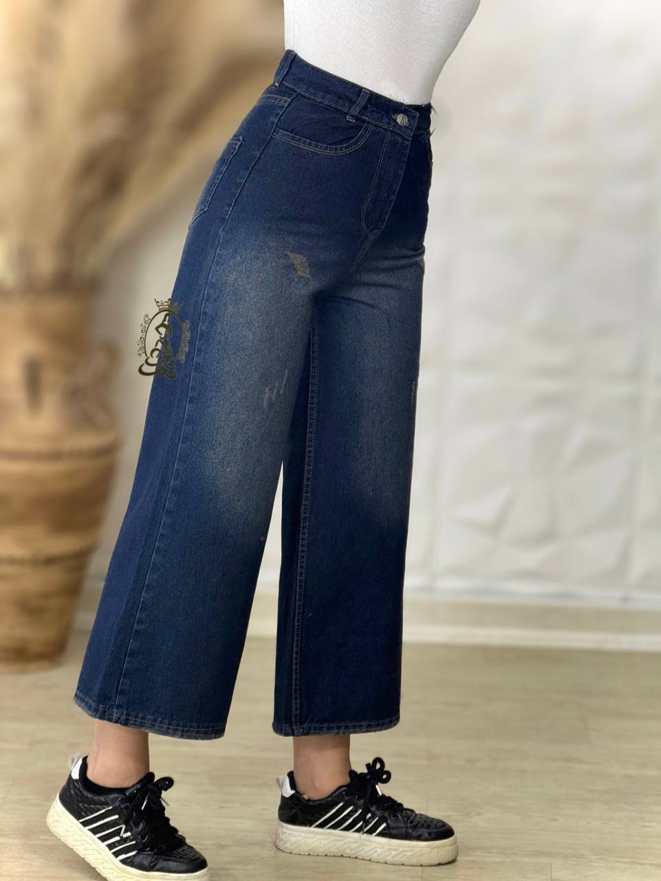 تن خور شلوار جین چرک واید