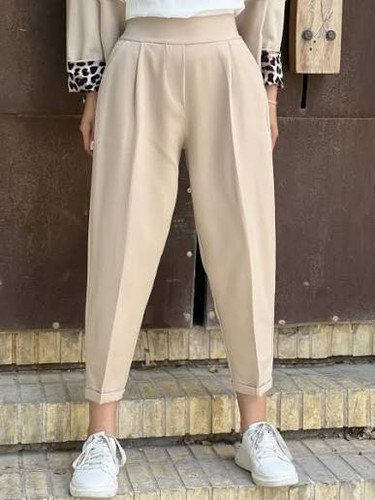 رنگ استخونی شلوار دمپا پاکتی